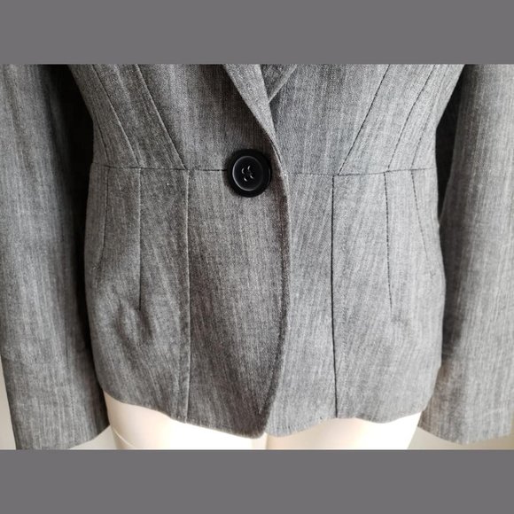 NWT Mario Serrani Italy Gray One Button Blazer - Picture 4 of 8